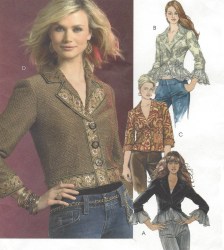 5176 MCCALLS  LINED RUFFLE COLLAR JACKET VARIATIONS PATTERN 4-10